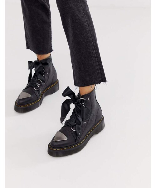 Dr. Martens,Dr Martens Farylle ribbon lace chunky leather boots in ...