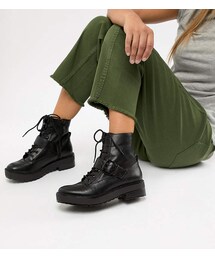 Bershka lace up boot