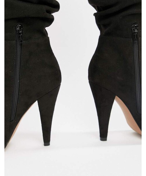 asos（エイソス）の「Asos Design ASOS DESIGN Callie ruched knee high boots（ブーツ・レディース・Black・Us 9）」の3枚目の写真