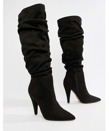 asos | Asos Design ASOS DESIGN Callie ruched knee high boots(ブーツ)