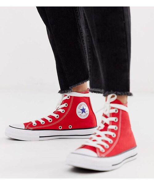 Converse Chuck Taylor Hi red sneakers 