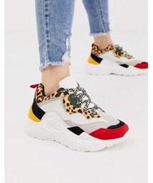 STEVE MADDEN | Steve Madden Antonia leopard mix sneakers(スニーカー)