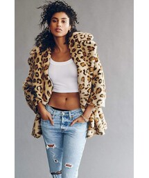 Sienna Leopard Faux Fur Jacket by Free People