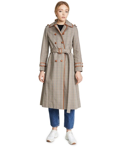 Tory Burch トリーバーチ レディース トレンチコート ベージュ×紺