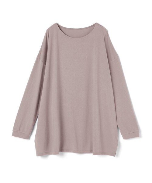 GRL（グレイル）の「クルーネックルーズロンT（Tシャツ/カットソー・レディース・オフホワイト/ブラック/モカ/グレージュ・F）」の4枚目の写真
