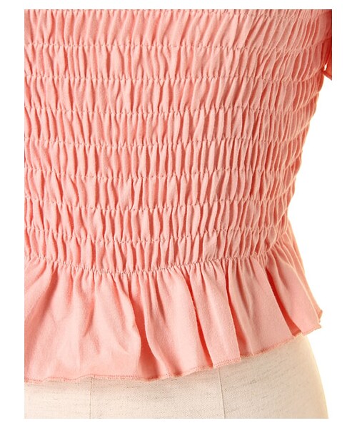 ricori(リコリ)の「Shirring Tops(トップス・レディース・WHITE/PINK/BLUE・FREE)」の10枚目の写真