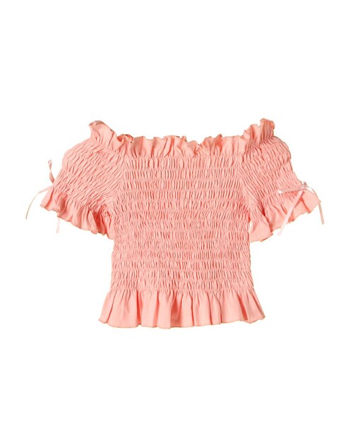 ricori(リコリ)の「Shirring Tops(トップス・レディース・WHITE/PINK/BLUE・FREE)」の4枚目の写真