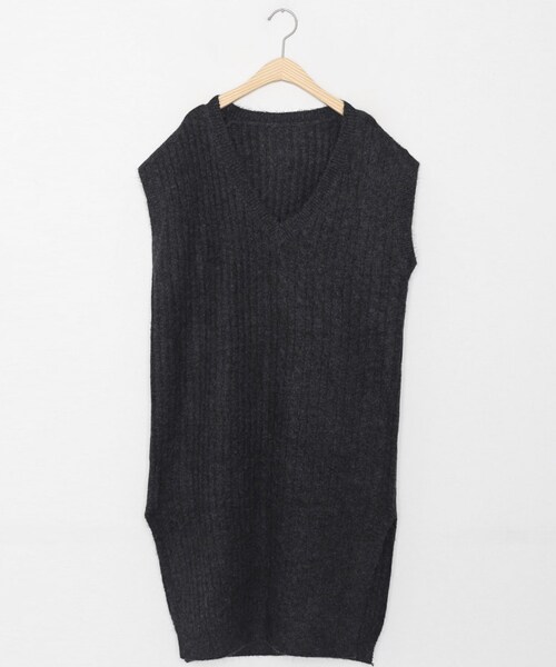 DHOLIC（ディーホリック）の「ケーブルニットベストワンピース（ワンピース・レディース・ベージュ/ホワイト/グレー・FREE）」の3枚目の写真