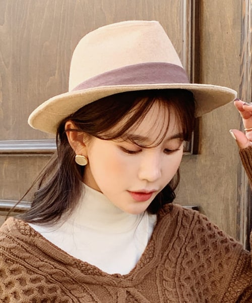 DHOLIC（ディーホリック）の「ツイストリボンフェドラハット（ハット・レディース・グレー/グリーン/ベージュ/ブラック・FREE）」の3枚目の写真