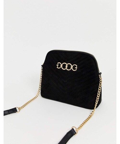 New Look（ニュールック）の「New Look quilted cross body bag in black（ショルダーバッグ