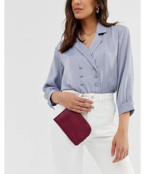 French Connection（）の「French Connection Oakley leather ladies' wallet with circle zip puller