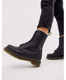 Dr. Martens | Dr Martens 1490 10 Eye leather ankle boots in black(ブーツ)