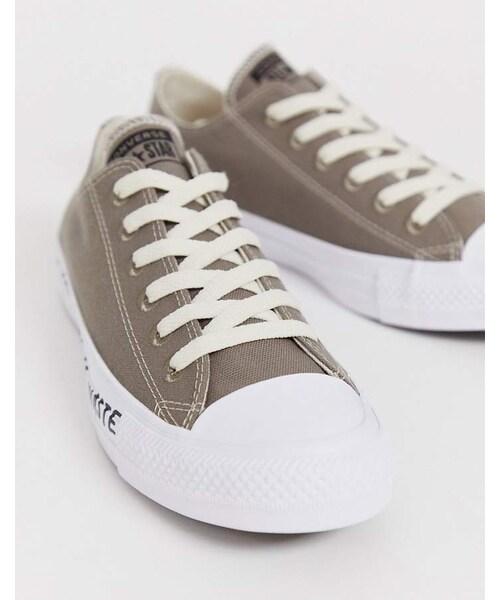 CONVERSE（コンバース）の「Converse Gray Chuck Taylor Ox All Star Renew Recycled Sneakers（スニーカー・レディース・Gray・Us 11）」の4枚目の写真