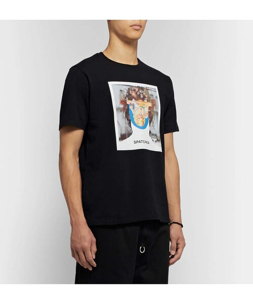 UNDERCOVER（アンダーカバー）の「Undercover Printed Cotton-Jersey T-Shirt（Tシャツ/カットソー・メンズ・Black・1/2/3）」の2枚目の写真