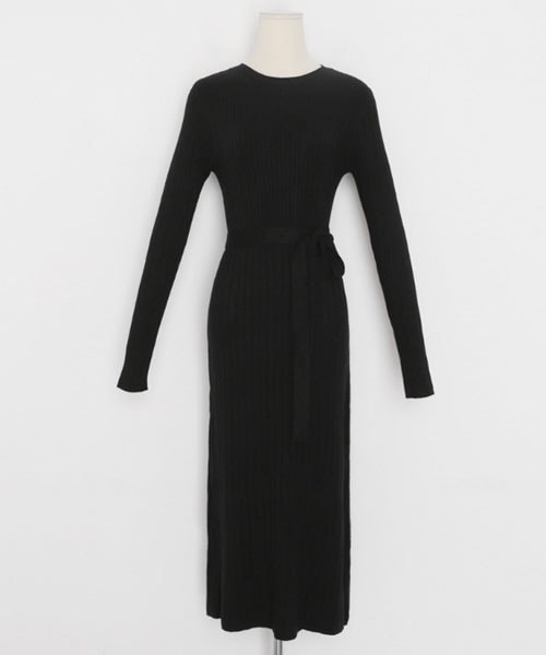 DHOLIC（ディーホリック）の「ストラップ付リブニットワンピース（ワンピース・レディース・グレー/ブラウン/ブラック・FREE）」の2枚目の写真