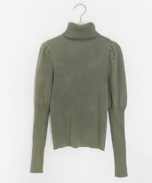 DHOLIC(ディーホリック)の「パフタートルネックニット(ニット/セーター・レディース・ベージュ/ホワイト/グリーン/ブラック・FREE)」の4枚目の写真