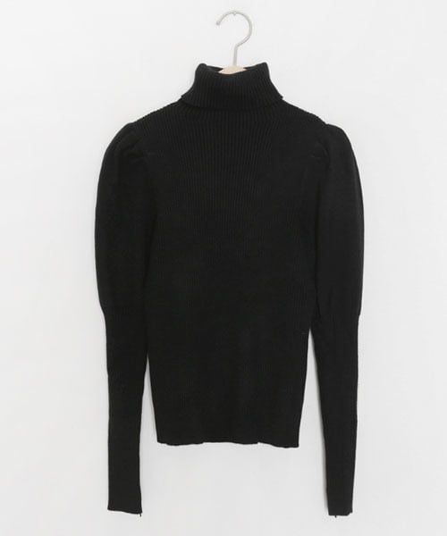 DHOLIC(ディーホリック)の「パフタートルネックニット(ニット/セーター・レディース・ベージュ/ホワイト/グリーン/ブラック・FREE)」の3枚目の写真