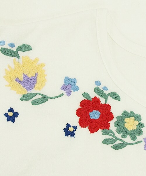 Hamble by Par Avion（ハンブルバイパラビオン）の「刺しゅうフリルTee（その他・レディース・アッシュ/サックス/オフホワイト・ワンサイズ）」の8枚目の写真