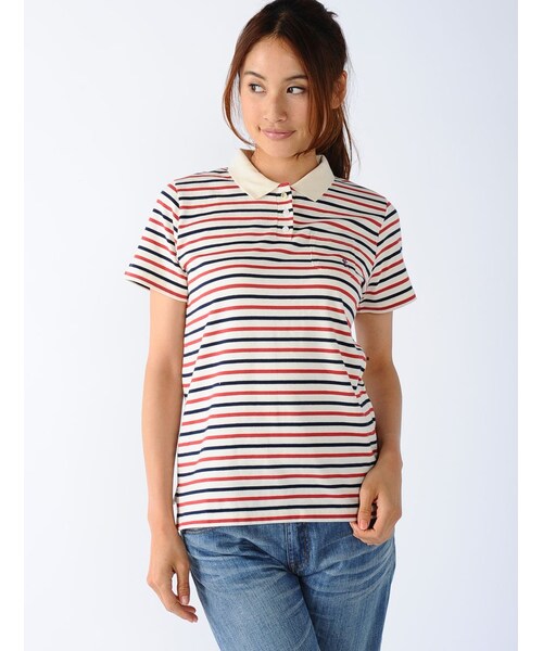 Rinajour(リナジュール)の「Rinajour (リナジュール) ボーダーポロシャツ(トップス・レディース・NAVY/OTHER/BLUE・F)」の17枚目の写真