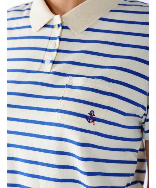 Rinajour(リナジュール)の「Rinajour (リナジュール) ボーダーポロシャツ(トップス・レディース・NAVY/OTHER/BLUE・F)」の14枚目の写真