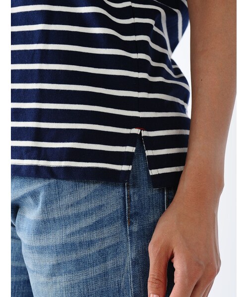 Rinajour(リナジュール)の「Rinajour (リナジュール) ボーダーポロシャツ(トップス・レディース・NAVY/OTHER/BLUE・F)」の8枚目の写真