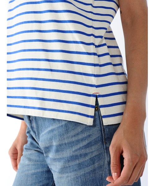 Rinajour(リナジュール)の「Rinajour (リナジュール) ボーダーポロシャツ(トップス・レディース・NAVY/OTHER/BLUE・F)」の16枚目の写真