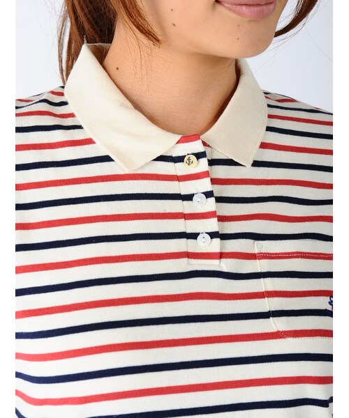 Rinajour(リナジュール)の「Rinajour (リナジュール) ボーダーポロシャツ(トップス・レディース・NAVY/OTHER/BLUE・F)」の21枚目の写真