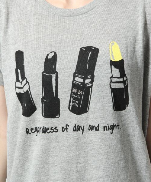 JEANASIS（ジーナシス）の「ARTリップTEE（トップス・レディース・オフホワイト/ブラック/グレー・FREE）」の7枚目の写真