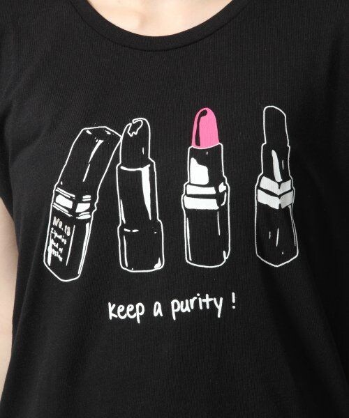 JEANASIS（ジーナシス）の「ARTリップTEE（トップス・レディース・オフホワイト/ブラック/グレー・FREE）」の9枚目の写真