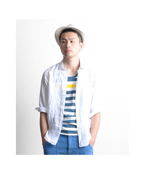 URBAN RESEARCH（アーバンリサーチ）の「天竺COOLMAXボーダープリントタンクトップ（トップス・メンズ・YELLOW/GREEN/RED・M/L）」の10枚目の写真