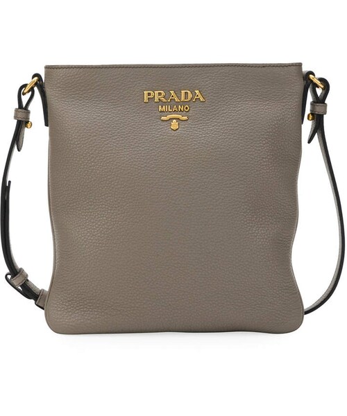 PRADA（プラダ）の「Prada Vitello Daino Crossbody Bag（ショルダーバッグ・レディース・Brown/Black/Beige/Blue/Gray・One Size）」の8枚目の写真