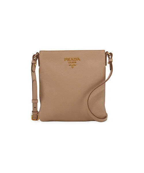 PRADA（プラダ）の「Prada Vitello Daino Crossbody Bag（ショルダーバッグ・レディース・Brown/Black/Beige/Blue/Gray・One Size）」の4枚目の写真