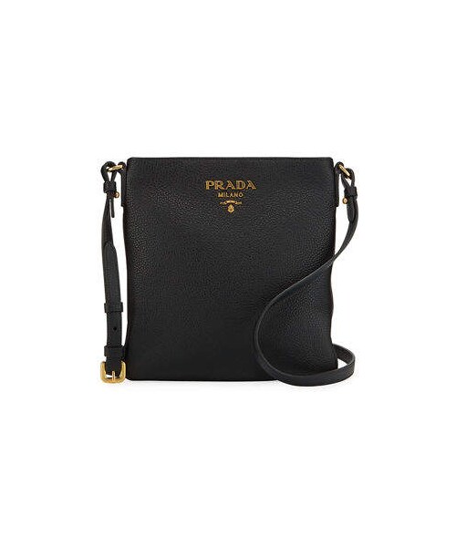 PRADA（プラダ）の「Prada Vitello Daino Crossbody Bag（ショルダーバッグ・レディース・Brown/Black/Beige/Blue/Gray・One Size）」の2枚目の写真