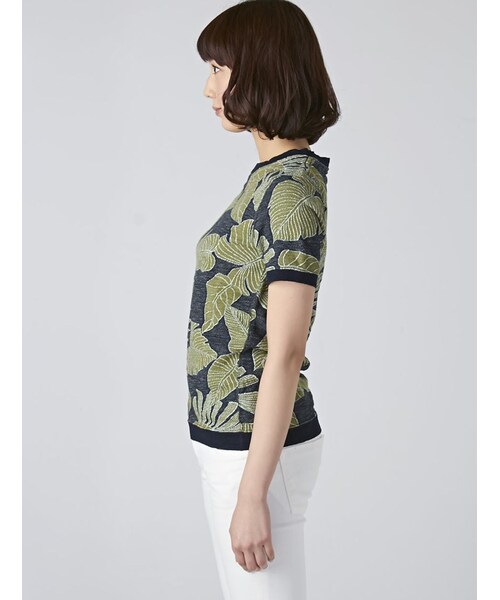 REMI RELIEF（レミレリーフ）の「REMI RELIEF (レミレリーフ) インディ゙ゴJQリーフ柄（トップス・レディース・BLUE・F）」の3枚目の写真