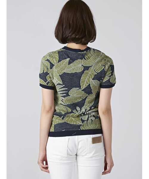 REMI RELIEF（レミレリーフ）の「REMI RELIEF (レミレリーフ) インディ゙ゴJQリーフ柄（トップス・レディース・BLUE・F）」の4枚目の写真