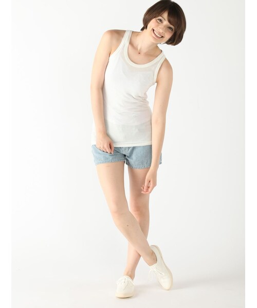 BEAVER（ビーバー）の「タンクトップ（トップス・レディース・BLACK/GREY/NAVY/WHITE/YELLOW/BLUE・F）」の3枚目の写真