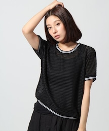 LEPSIM | シースルーリブツキブラウス(トップス)