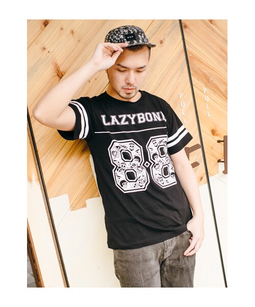 lazybone（レイジーボーン）の「LB Sporty Tee (men)（トップス・メンズ・白色/黑色・S/M/L/XL）」の9枚目の写真