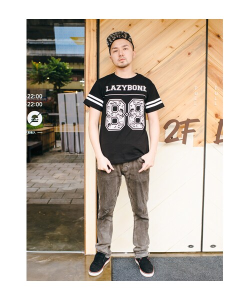 lazybone（レイジーボーン）の「LB Sporty Tee (men)（トップス・メンズ・白色/黑色・S/M/L/XL）」の10枚目の写真