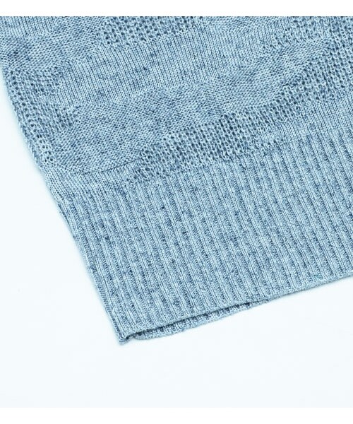 KATHARINE HAMNETT LONDON （キャサリンハムネットロンドン）の「SHADOW JACQUARD HARF（トップス・メンズ・ブルー/ベージュ/ホワイト・M/L）」の7枚目の写真