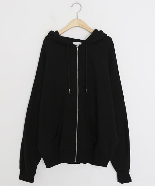 DHOLIC（ディーホリック）の「ルーズフードジップアップ（パーカー・レディース・ホワイト/ベージュ/ブラック/グレー・FREE）」の2枚目の写真