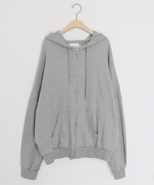 DHOLIC（ディーホリック）の「ルーズフードジップアップ（パーカー・レディース・ホワイト/ベージュ/ブラック/グレー・FREE）」の3枚目の写真