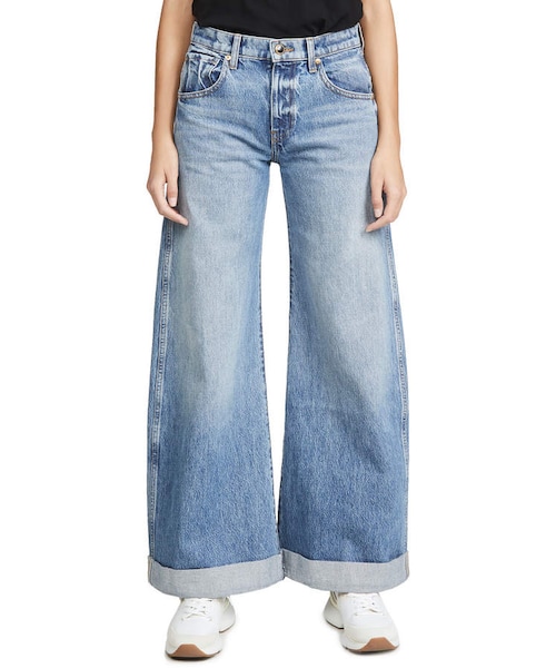 Khaite（ケイト）の「Khaite Noelle 5 Pocket Wide Leg Rolled Jeans