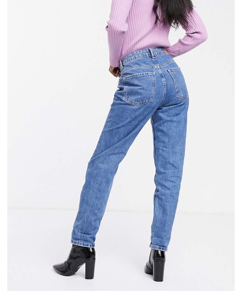Bershka（ベルシュカ）の「Bershka mom jean in blue（デニムパンツ・レディース・Blue・Us 2）」の3枚目の写真