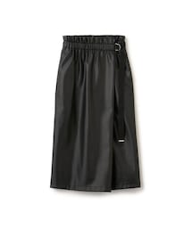 NINE | NINE フェイクレザーラップスカート(スカート)
