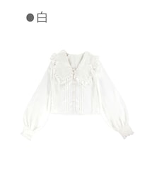 Bobon21 | クラシックガーリーBIG襟ブラウス-全２色-(シャツ/ブラウス)