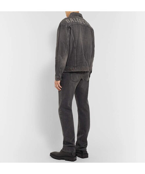 BALENCIAGA(バレンシアガ)の「Balenciaga Logo-Print Organic Denim Jacket(ジャケット/アウター・メンズ・Gray・It 44/It 46/It 48/It 50/It 52/It 54)」の5枚目の写真