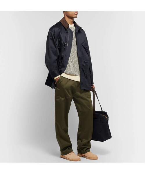 MONITALY（モニタリー）の「Monitaly Leather And Corduroy-Trimmed 