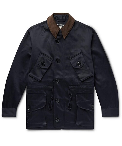 MONITALY（モニタリー）の「Monitaly Leather And Corduroy-Trimmed 