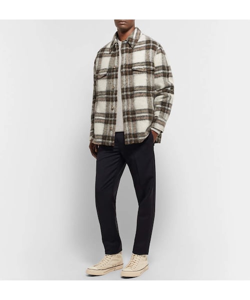 ISABEL MARANT / GERVON JACKET/シャツジャケット/M/ウール/ブラック/チェック/VE1126-22P005H ISABEL MARANT（イザベルマラン）の「Isabel Marant Gervon Checked